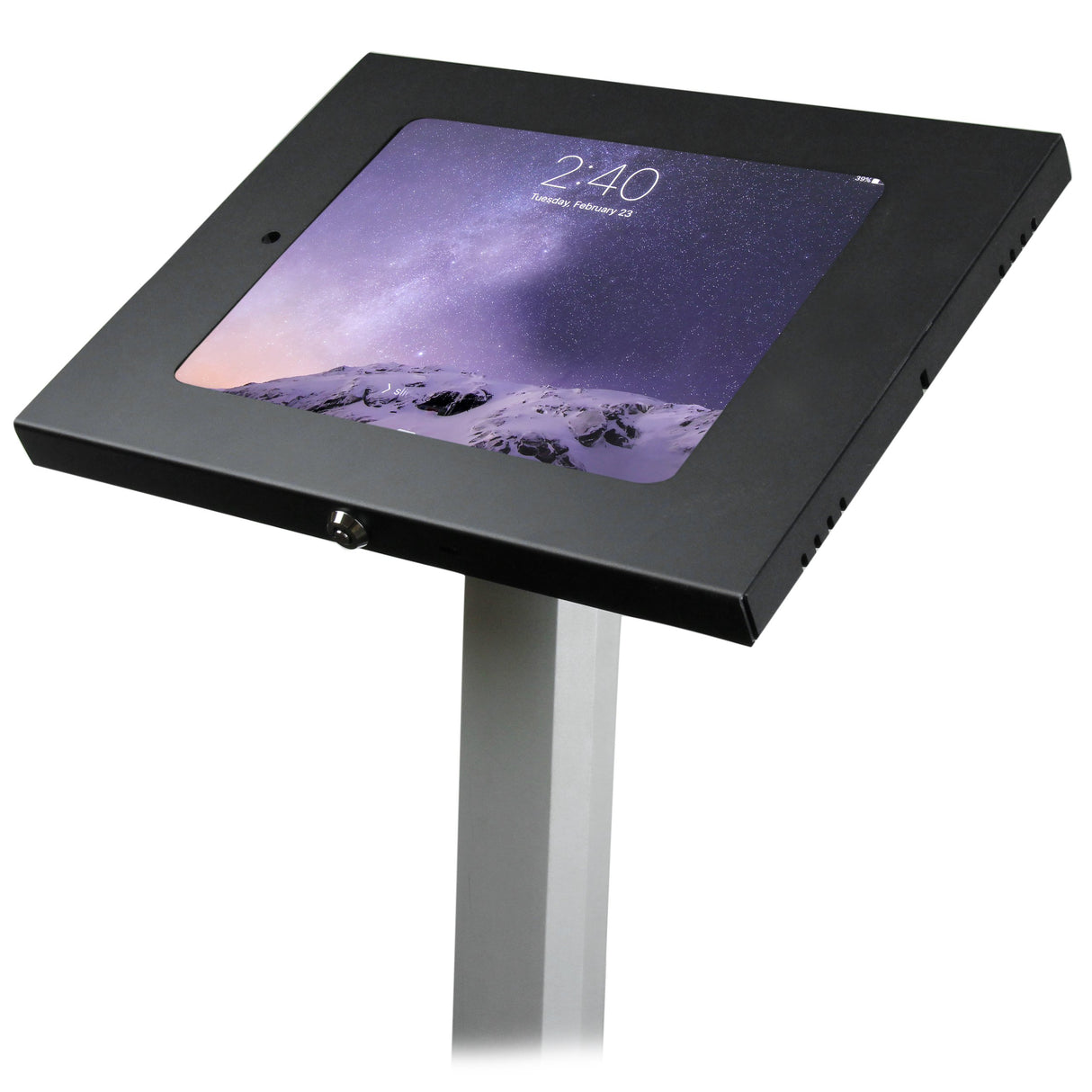 StarTech.com STNDTBLT1FS - Pedestal con Seguro para iPad, Color Negro y Plata