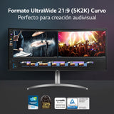 LG 40WP95CP-W -Monitor UltraWide Ultrapanorámico 39,7", 21:9, Nano IPS: (5120x2160), 300cd/m², 1000:1, DCI-P3>98%, HDMIx2, DPx1, USB-Cx1, USB-Ax2; HDR10, Modo PBP, Altavoces 2x10W, Color Blanco