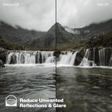 PolarPro - Quartzline CPol - 77 mm - Neutralidad de Color Marco de latón - Revestimiento Resistente a los arañazos, oleofóbico/hidrofóbico - Serie Cinema - Filtro polarizador