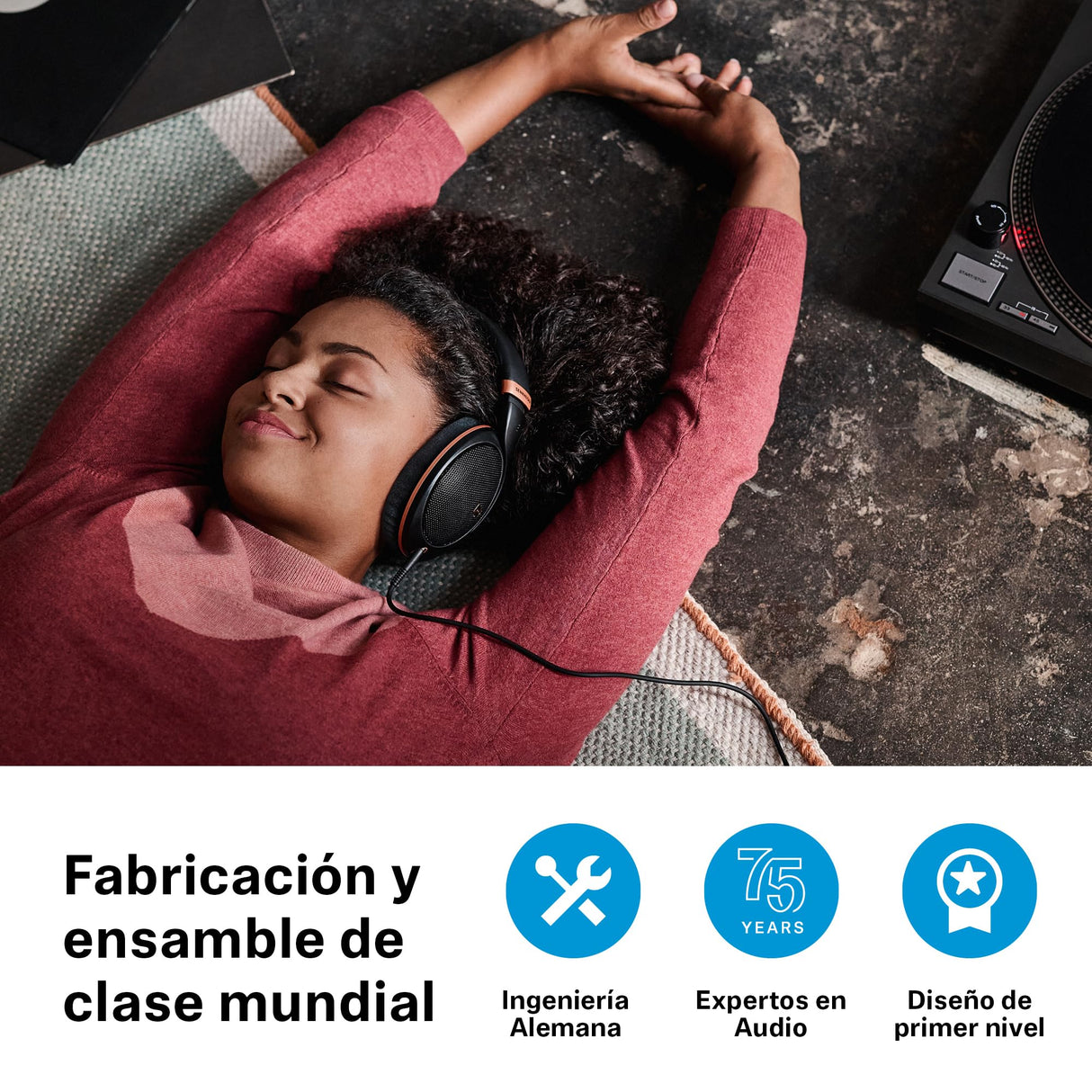 Sennheiser Auriculares con Cable HD 505 SE - Auriculares circumaurales con Sonido y Graves, Diadema más cómoda para Escuchar música - Cable de 1,8m, Funda con cordón - Edición Cobre