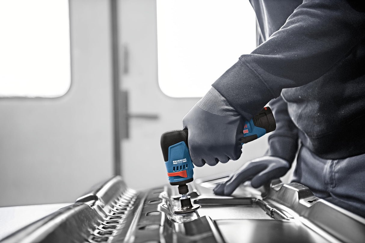 Bosch Professional 12V System GWG 12V-50 S - Lijadora angular a batería (Brushless, alto par, velocidad variable, 5 velocidades, en L-BOXX)