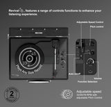 Mixx Audio - Platino de Vinilo portátil BT Revival 55 Stereo - Negro