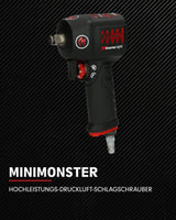 KS Tools 515.1150 1/2" Atornillador de impacto neumático de alta potencia miniMONSTER Xtremelight con 1.390 Nm