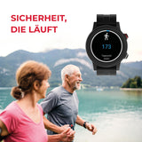 James R9 - Reloj de Emergencia y Seguridad para Personas Mayores, detección de caídas, botón de Llamada de Emergencia y Seguimiento GPS, podómetro, Monitor de frecuencia cardíaca, aplicación Familiar