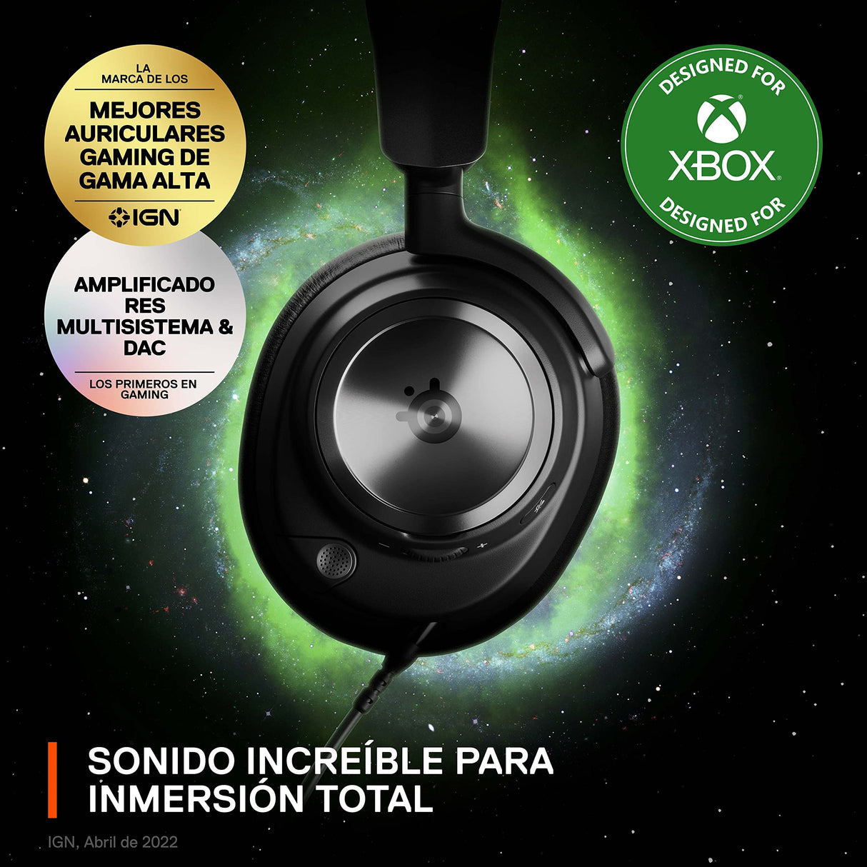 SteelSeries Arctis Nova Pro - Cascos Xbox Con Cable - Audio alta res - Audio espacio 360° - GameDAC Gen 2 - Micro ClearCast Gen 2 - Xbox, PC, PS5, PS4, Switch 2