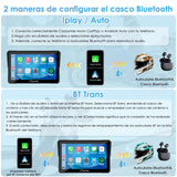 Carpuride W702B - Pantalla GPS Carplay para Motocicleta con Soporte Personalizado para BMW Motorbike, Inalámbrico CarPlay y Android Auto, Portátil 7 Pulgadas Impermeable Táctil Pantalla, Bluetooth