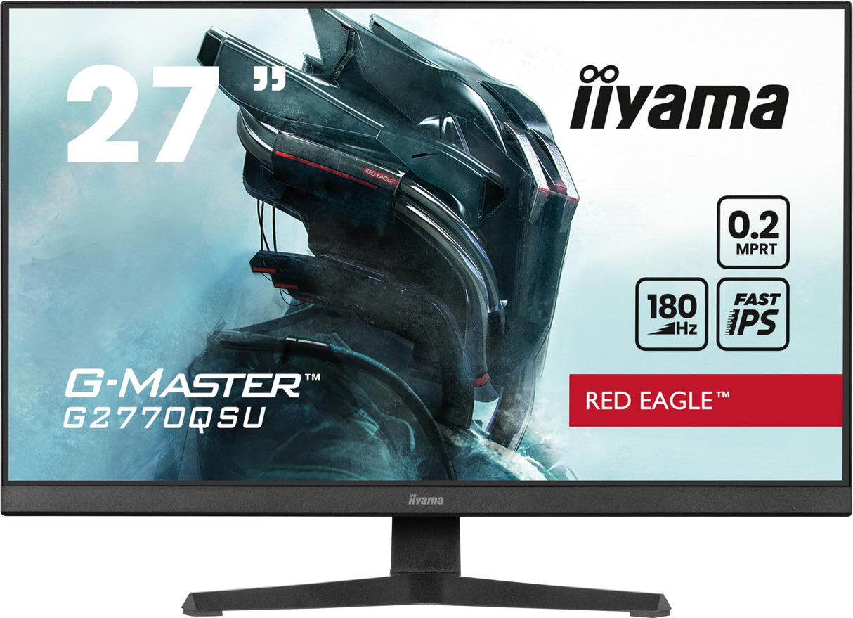 Écran PC - IIYAMA - G2770QSU-B6 - 27 QHD - Fast IPS - 180Hz - 0,2ms - HDMI/DP/USB HUB - Haut-parleurs - Noir