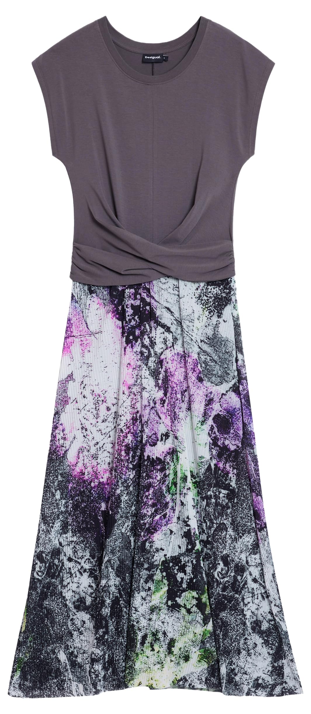 Desigual Vest_Walls_Lacroix Casual Dress, Negro/Blanco, M Women's
