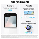 Samsung Galaxy Z Flip7 FE 256GB - Teléfono con IA, Diseño Plegable, Pantalla Frontal Amplia, Cámara 50MP, Memoria 8GB, Batería 4000 mAh, Garantía 3 Años + 1 año Extra, Negro (Versión Española)