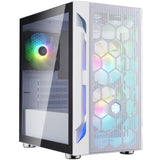 Silverstone Fara H1M Pro, Blanco, Chasis Gaming Micro-ATX Elegante y Diferente con iluminación ARGB, SST-FAH1MW-PRO