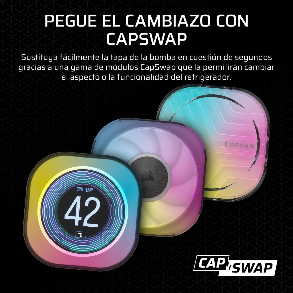 CORSAIR iCUE Link Titan 360 RX LCD Refrigeración Líquida de CPU – Motor de Refrigeración FlowDrive – Intel LGA 1851/1700, AMD AM5/AM4 – 3X RX120 RGB Ventiladores – iCUE Link Hub Incluido – Blanco
