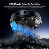 Proscenic Q8 MAX Robot Aspirador y Fregasuelos Potente 8000Pa/200 Min, Robot Aspirador con Sistema de Navegación Láser Inteligente, App y Alexa/Google/Siri, para Moqueta y Pelo de Mascotas/Suelos