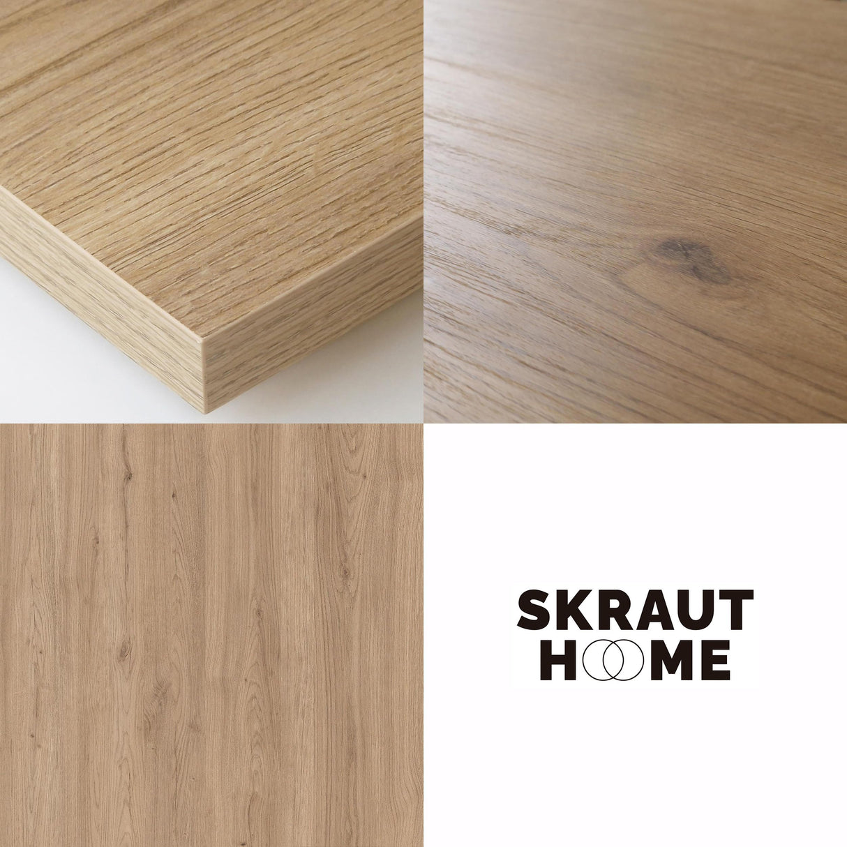 Skraut Home | Mueble TV | Televisión | Muebles de salón, almacenaje | 267x57x35 cm | para TV Gran Formato | Chimenea eléctrica XXL | Diseño Industrial | Estilo Moderno | Roble