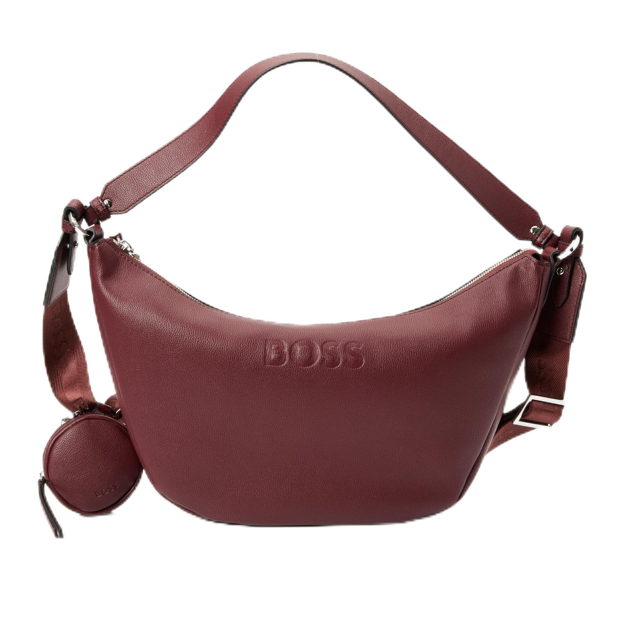 BOSS Addison Hobo, Obrero migratorio para Mujer, Dark Red, Talla única