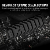 Corsair MP600 Pro XT 8TB Gen4 PCIe x4 NVMe M.2 SSD - Velocidades de Lectura y Escritura secuencial de hasta 7.000 MB/s y 6.100 MB/s, TLC NAND de Alta Densidad – Disipador Térmico de Aluminio - Negro
