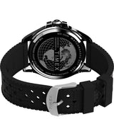 Timex Trend - Reloj de 43 mm para hombre, correa de liberación rápida de dos piezas, esfera verde, caja en tono plateado TW2V91700