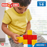Geomag Magicube Full Color, Bloques de Construcción Magnéticos para Niños a Partir de 1 Año – Juego de 64 Bloques de 4 Colores Hechos de Plástico 100% Reciclado