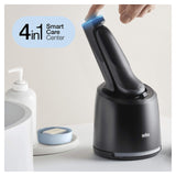 Braun Series 6 60-N7650cc Afeitadora Eléctrica Hombre de Lámina para Barba, con Centro de Limpieza SmartCare, Recortadora Barba, Depiladora Corporal, Uso en Seco y Mojado, Recargable, Inalámbrica,Gris