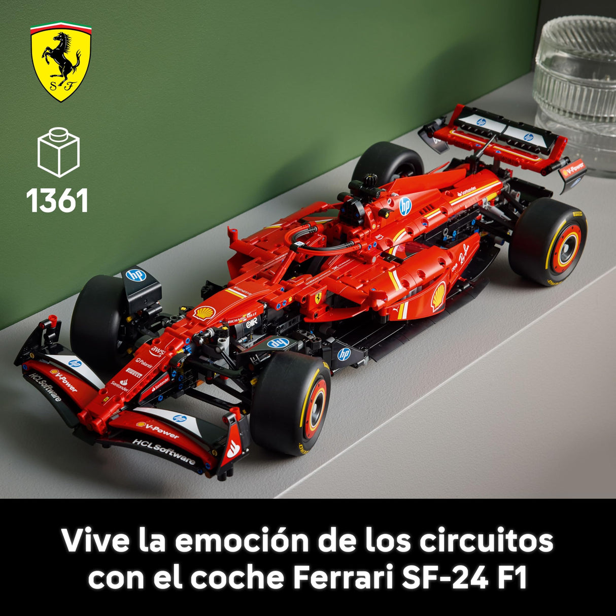 LEGO Technic Coche Ferrari SF-24 F1 Maquetas para Adultos - Coche de Carreras Rojo para Coleccionar - Regalo para Hombres, Padres o Pareja Aficionados a la Fórmula 1 - Detalles Navideños 42207