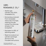 Aarke Carbonator 3, Máquina para hacer Agua con Gas en Acero Inoxidable, incluye Botella 800ml, Edición Especial Sand