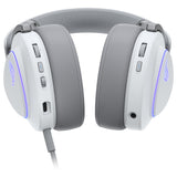 ASUS ROG Delta II Auriculares Gaming inalámbricos, Controladores de 50 mm, ROG SpeedNova, micrófono 10 mm, 153hrs de batería, DualFlow, BT, 2.4GHz, 3.5 mm, PC, Switch, PS4, PS5, Xbox, Blanco Lunar