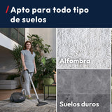 Hoover HE1 Compact – Aspirador con Bolsa para Suelos Duros y alfombras, con Cable, Filtro EPA, Bolsa de 2,5L, Accesorios Integrados y Radio de acción de 7,5 m [HEZ107HM]