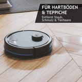 Hoover Robot Aspirador y Friegasuelos, Navegación Láser, Wi-Fi, Base de Carga con Retorno Automático, Sensor de Obstáculos, Mapa Personalizable del hogar, Programable [HG5]