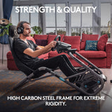 Playseat Trophy - Cabina de simulación de Carreras Logitech G Edition | Totalmente Ajustable | Compatible con Todos los Volantes Direct Drive | Ligero y Robusto
