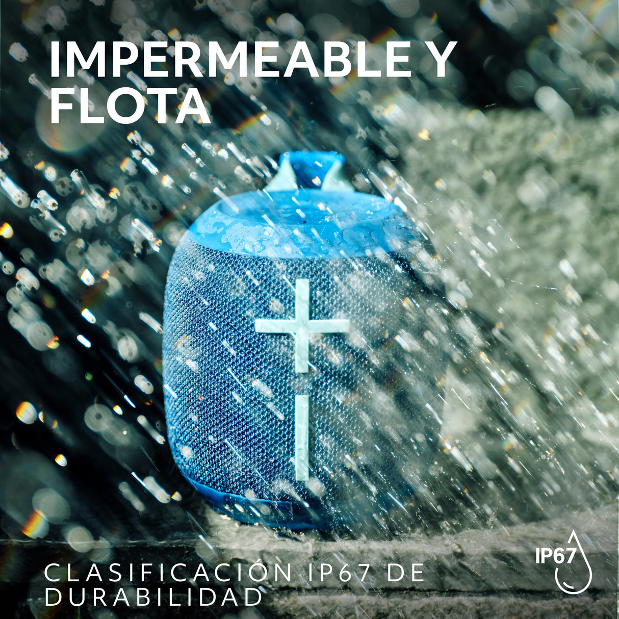 Ultimate Ears WONDERBOOM 4, Altavoz Bluetooth portátil Resistente al Agua con Graves potentes y Sonido de 360 Grados, Altavoz Flotante a Prueba de Polvo con Radio de acción de 40 m - Azul