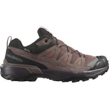 Salomon X ULTRA 360 LEATHER GORE-TEX, Zapatos de senderismo para Mujer, Cognac Peppercorn Black, 40 EU