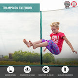 Ultrasport Deluxe Cama Elastica Niños Exterior 244 cm hasta 100 kg con Red de Seguridad, Acolchado I Camas Elasticas, Trampolin, Colchoneta Elastica, Trampolines para Niños