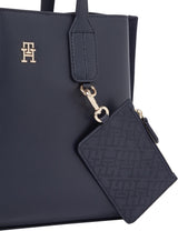 Tommy Hilfiger Bolso Tote Mujer Distinct Mini pequeño, Azul (Space Blue), Talla Única