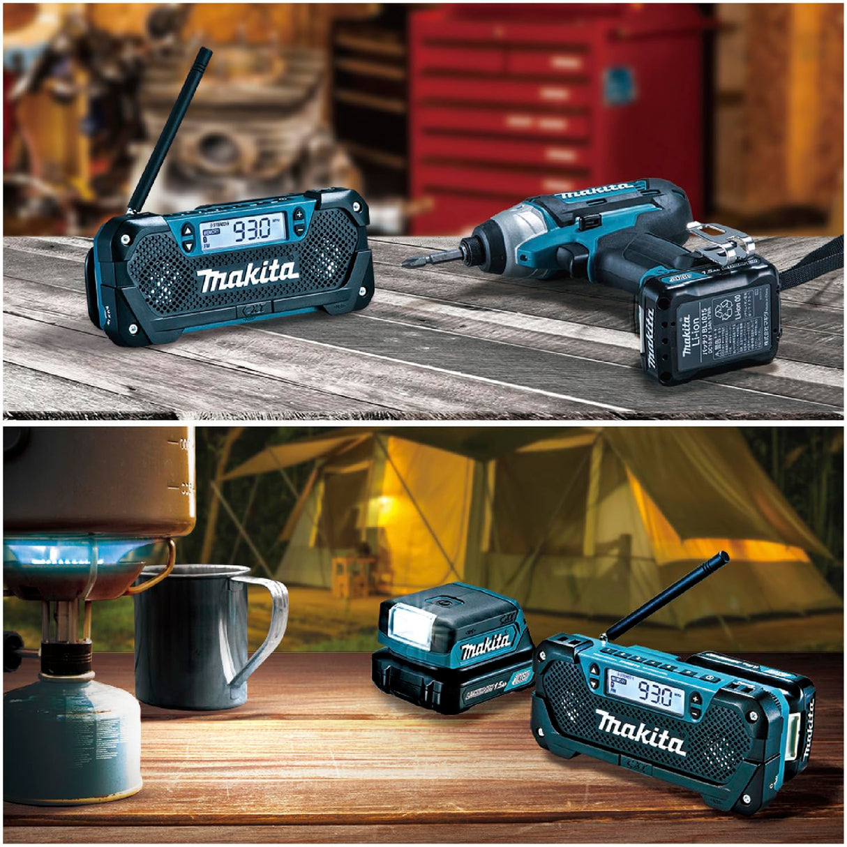 Makita MR052 Radio de Trabajo 10.8V CXT, 50 W, 12 V, Azul