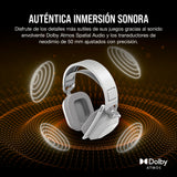 Corsair HS80 MAX Wireless Auriculares para Juegos Multiplataforma con Bluetooth – Dolby Atmos – Micrófono de Calidad Broadcast – Compatible con iCUE – PC, Mac, PS5, PS4, Switch, Móvil – Blanco