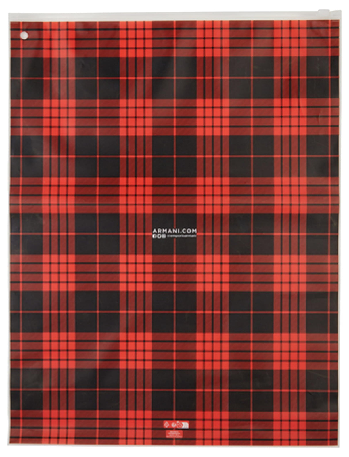Emporio Armani Tartan Christmas Viscose Nightgown Bata de baño, SCOZZESE Rosso/Nero, L De Las Mujeres