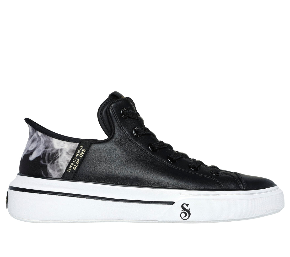 Skechers - Sneakers de Hombre Snoop Dogg One-OG sin Cordones, Negro/Blanco, 42.5 EU