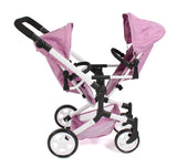 Bayer Chic 2000 - Cochecito para muñecas Linus Duo para niños de 4 a 8 años, Color Rosa Vaquero, 690-62