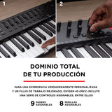 M-Audio Oxygen 49 (MKV) - teclado controlador MIDI USB con 49 teclas, beat pads, Smart Chord, modos de escala, arpegiador y pack de sonidos de Native Instruments (integración de NKS)
