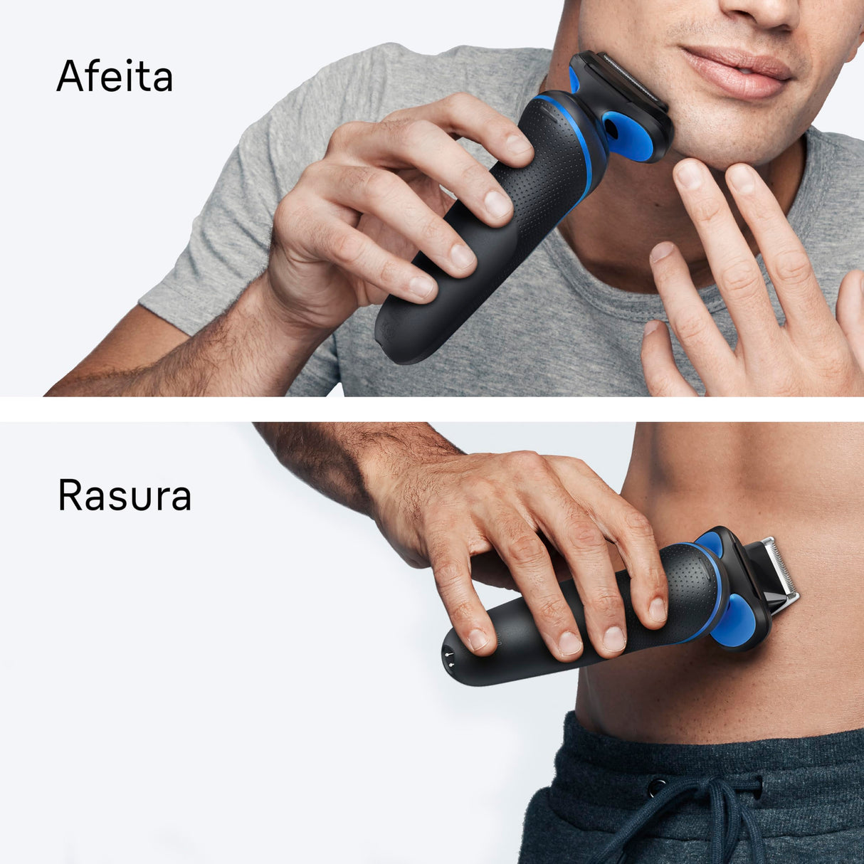 Braun Afeitadora Eléctrica Hombre Series 5, Máquina De Afeitar Barba En Seco Y En Mojado, 2 Modos De Afeitado, 50 Min De Uso, Cabezal De Recortadora Corporal, Estuche De Viaje, 52-B1600S, Azul