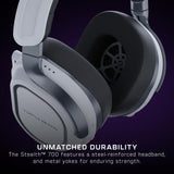 Turtle Beach Stealth 700 Blanco Playstation Auriculares de Juego Inalámbricos con 80hr Batería, Altavoces de 60 mm, Transmisores Duales y Bluetooth para PS5, PS4, PC y móviles