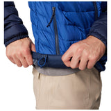 Columbia Powder Lite 2-Chaqueta con Capucha Acolchada, Mountain Blue/Collegiate Navy, L para Hombre