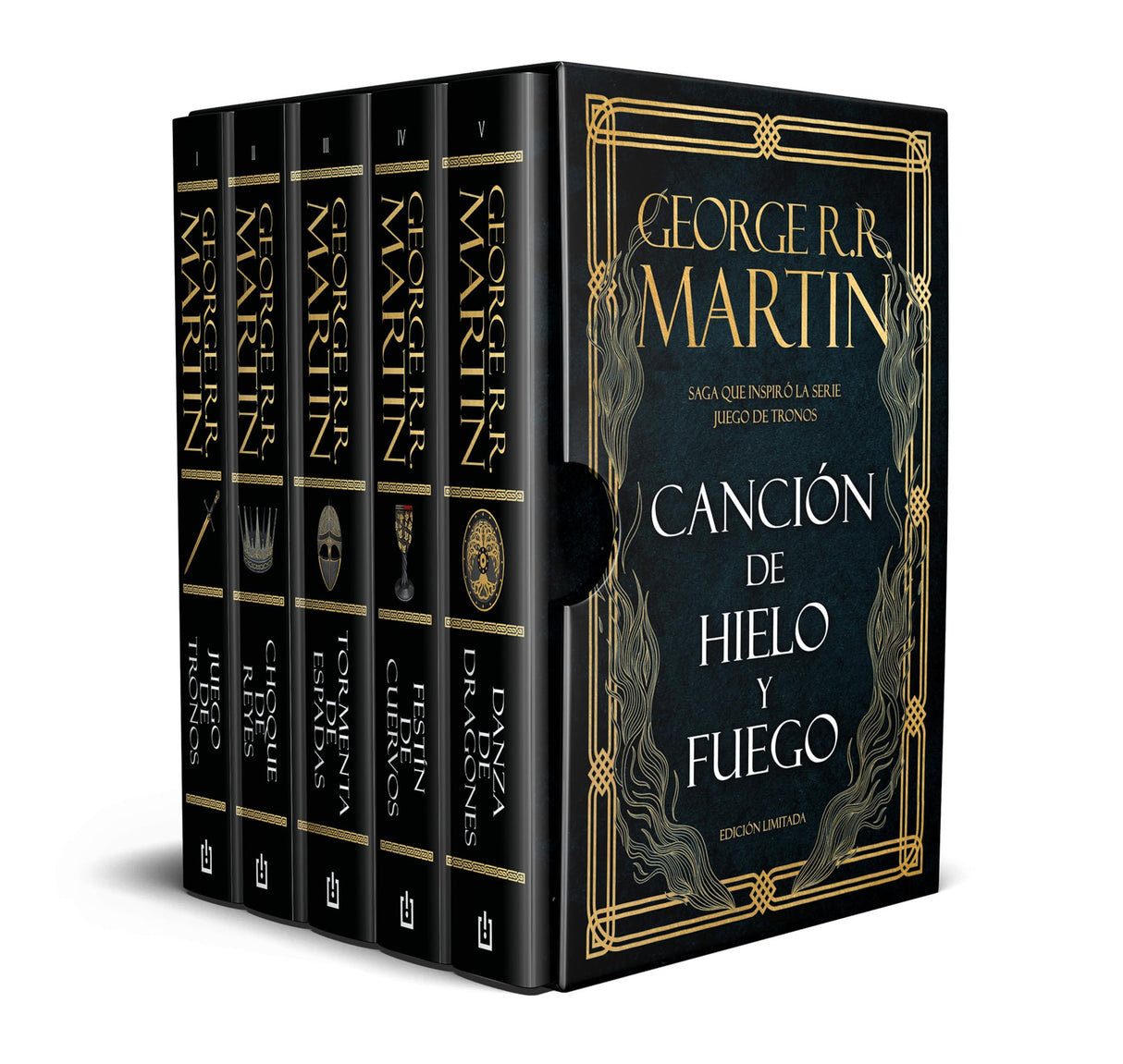 Canción de hielo y fuego: (edición limitada en estuche con: Juego de tronos | Choque de reyes | Tormenta de espadas | Festín de cuervos | Danza de dragones) (Best Seller)