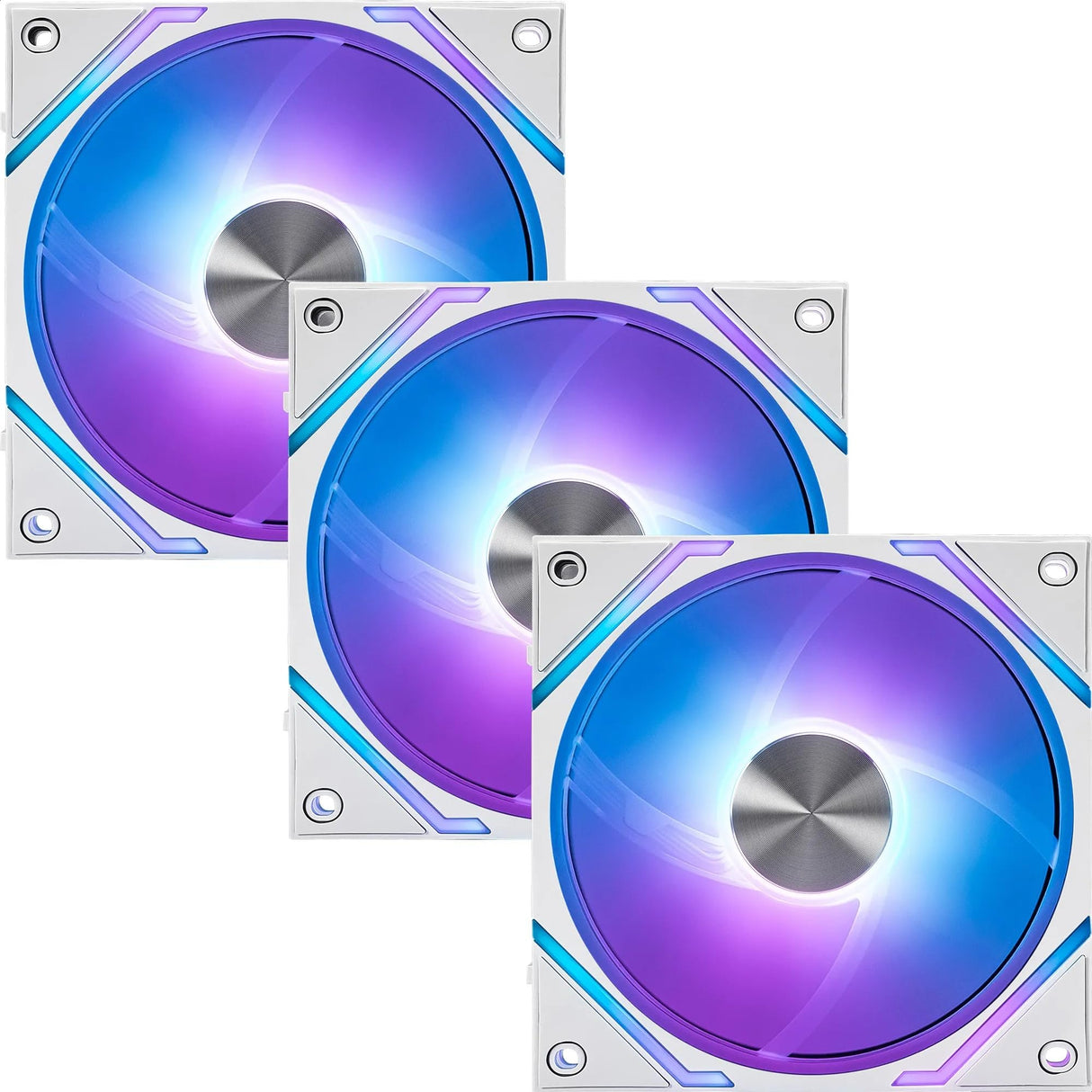 MSI Ventilador MPG EZ120 ARGB BLANCO - Ventilador ARGB de 120 mm, bloque de conector magnético patentado, conexión en cadena, rodamiento dinámico fluido con fijación de tuerca adicional, buje del