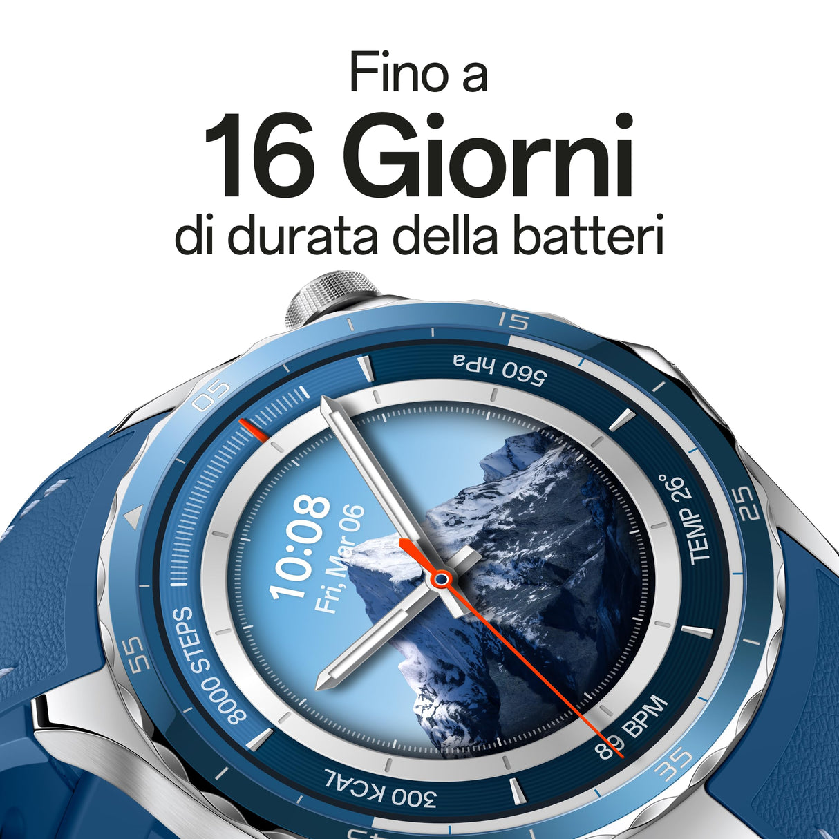 OPPO Watch X2 Smartwatch – Pantalla AMOLED 1.5” | Batería hasta 16 días | Google Apps & Wear OS | ECG, SpO2 & 100+ deportes | Resistente IP68 & 5ATM - Azul