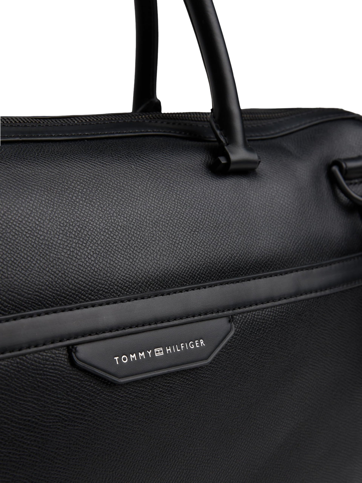 Tommy Hilfiger Maletín para portátil Hombre Business de piel, Negro (Black), Talla Única