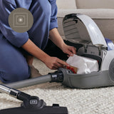 ZEEGMA ZONDER VERRE Klassik Aspiradora con Bolsa 2 Filtros Higiénicos para Alérgicos Gran Potencia de Succión Cepillo para Parquet 800 W, Cable 12 M, Funcionamiento Silencioso Cartuchos Aromáticos