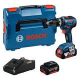 Bosch Professional 18V System GSB 18V-55 - Taladro percutor a batería (Brushless, 55 Nm, 2 baterías x 4.0 Ah, en L-BOXX)