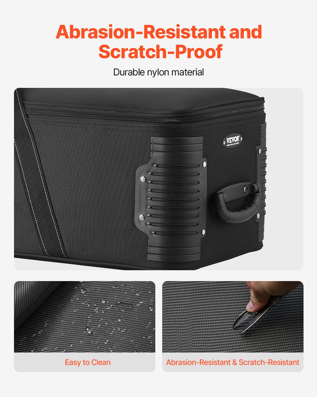VEVOR Estuche con Ruedas para Equipo de Estudio 118 x 37 x 30 cm, Bolsa con Ruedas para Cámara, Correas, Asa Acolchada en el Compartimento para Soportes de Iluminación, Trípodes y Telescopios, Negro