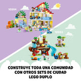 LEGO Duplo Casa Familiar 3en1, Juego Educativo Casa de Muñecas, Juguete para Niñas y Niños de 3 Años o Más, Coche de Juguete, 3 Maneras de Construir, 5 Figuras, 2 Animales, Regalos Niños 10994