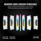 CORSAIR Vengeance RGB DDR5 RAM 32GB (2x16GB) 6400MHz CL36-48-48-104 1.35V AMD Expo Intel XMP 3.0 Memoria de Ordenador de Sobremesa – Blanco (CMH32GX5M2B6400Z36W)